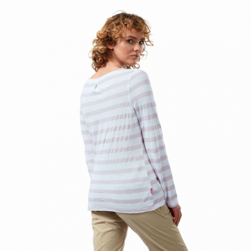 Craghoppers NosiLife Erin Long Sleeve T-skjorte Dame Lilla | 7635QEBYI