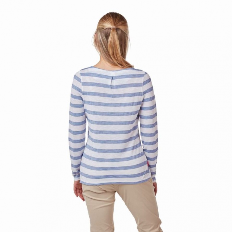 Craghoppers NosiLife Erin Long Sleeve T-skjorte Dame Blå | 2937ZQBDN