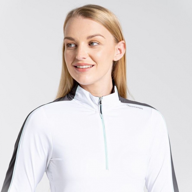 Craghoppers NosiLife Marcella Long Sleeve T-skjorte Dame Hvite | 0498LXCNE