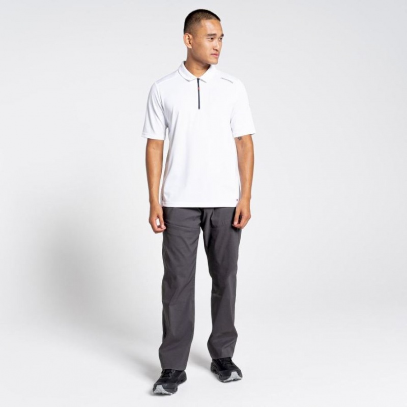 Craghoppers NosiLife Pro Active Kort Sleeve Polo T-skjorte Herre Hvite | 4158BELPD