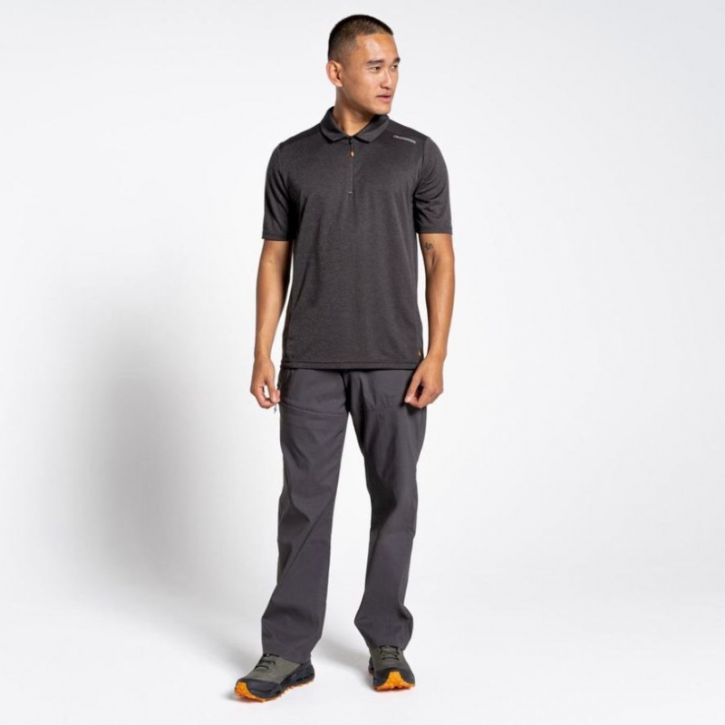 Craghoppers NosiLife Pro Active Kort Sleeve Polo T-skjorte Herre Svarte | 4890UQOPN