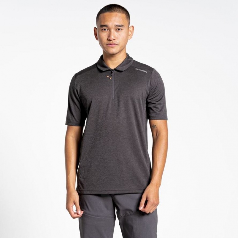 Craghoppers NosiLife Pro Active Kort Sleeve Polo T-skjorte Herre Svarte | 4890UQOPN