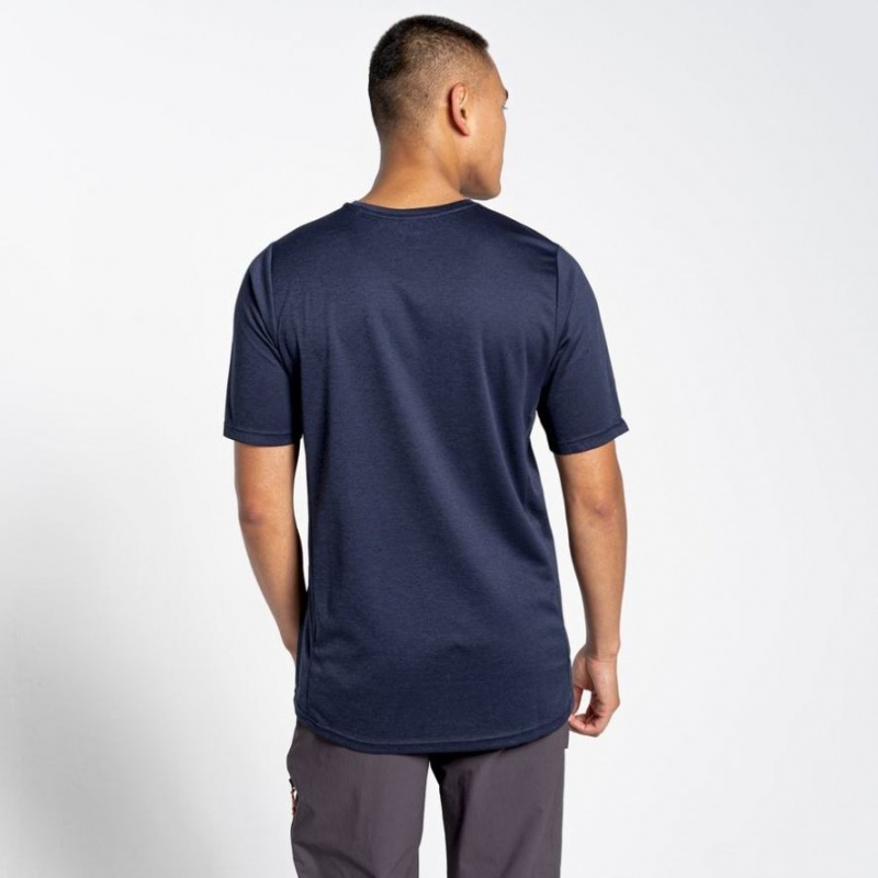 Craghoppers NosiLife Pro Active Kort Sleeve T-skjorte Herre Marineblå | 3157TGBOR