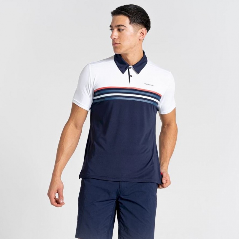 Craghoppers NosiLife Pro Kort Sleeve Polo T-skjorte Herre Multicolor | 8026STHDY