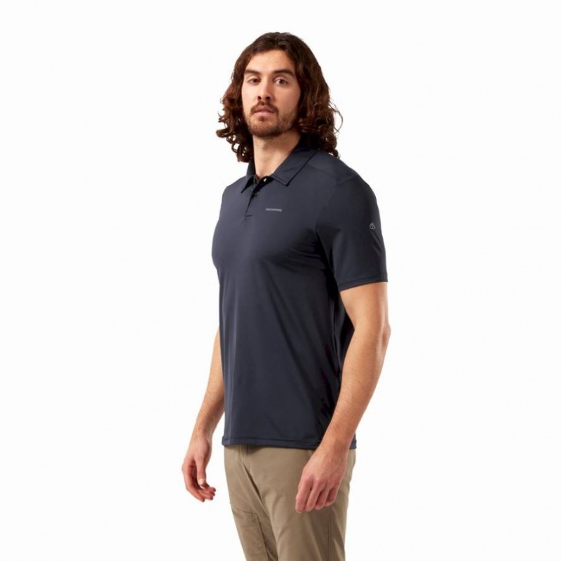 Craghoppers NosiLife Pro Kort Sleeve Polo T-skjorte Herre Marineblå | 0869SKZTA