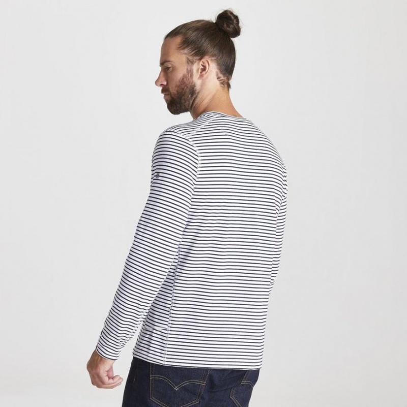 Craghoppers NosiLife Talen Long Sleeve T-skjorte Herre Marineblå | 0546FYJOQ