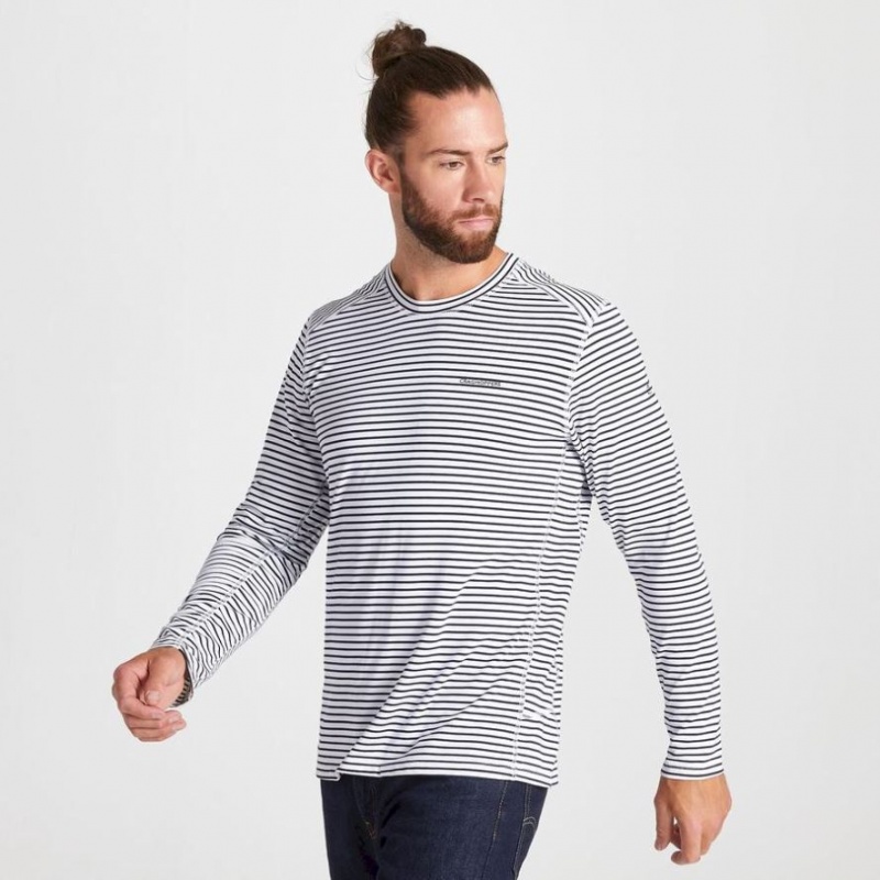 Craghoppers NosiLife Talen Long Sleeve T-skjorte Herre Marineblå | 0546FYJOQ