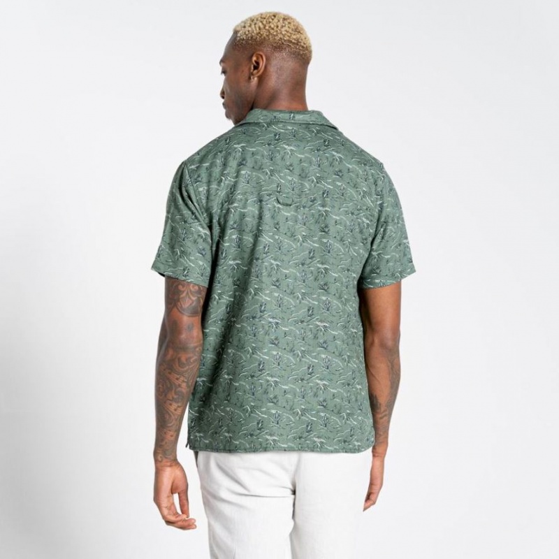 Craghoppers Nosibotanical Hula Kort Sleeve Skjorte Herre Grønn | 7061NXDPY