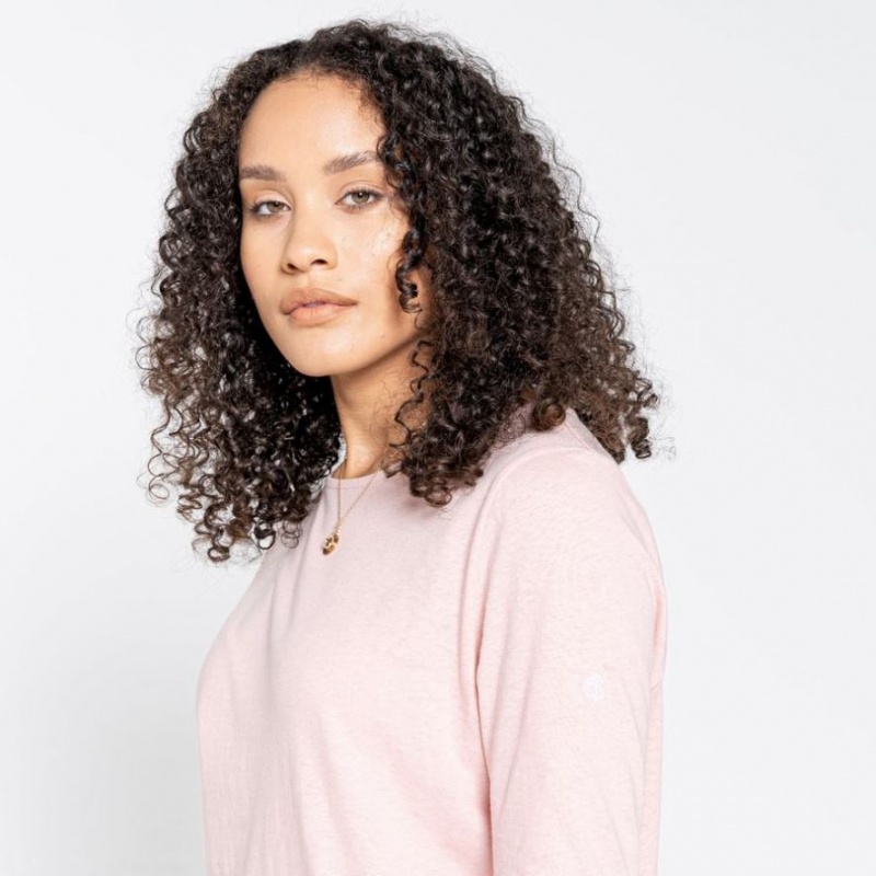 Craghoppers Nosibotanical Magnolia Long Sleeve T-skjorte Dame Rosa | 7189UOKME