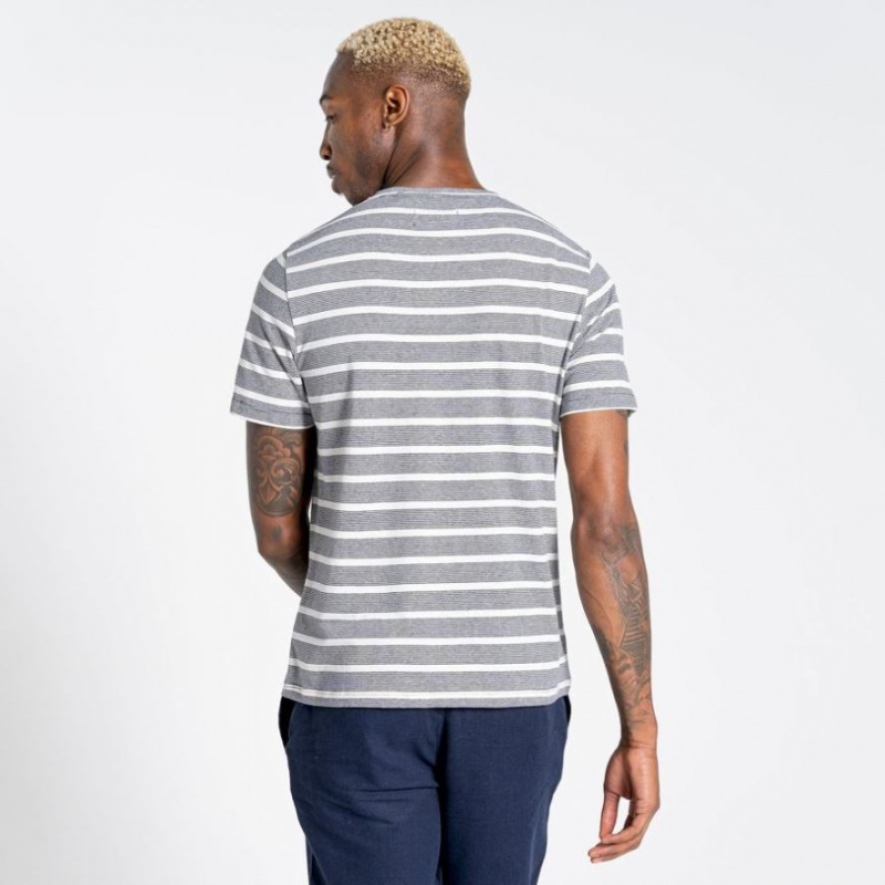 Craghoppers Nosibotanical Sten Kort Sleeve T-skjorte Herre Marineblå | 7013QICNU