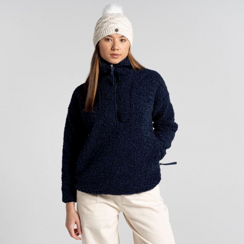 Craghoppers Orlena Half Zip Fleecegensere Dame Marineblå | 5932NKAQE