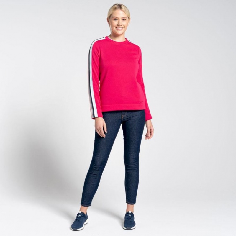 Craghoppers Pinalla Crew Neck Fleecegensere Dame Rosa | 0138FTMKD