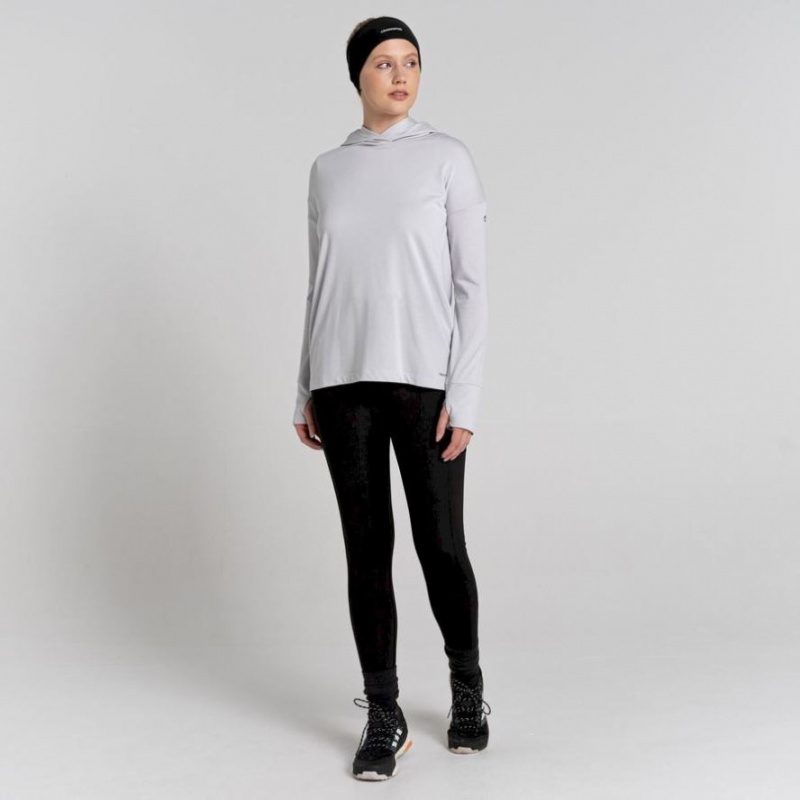 Craghoppers Serrow Hette Long Sleeve T-skjorte Dame Hvite | 7892BZPYK