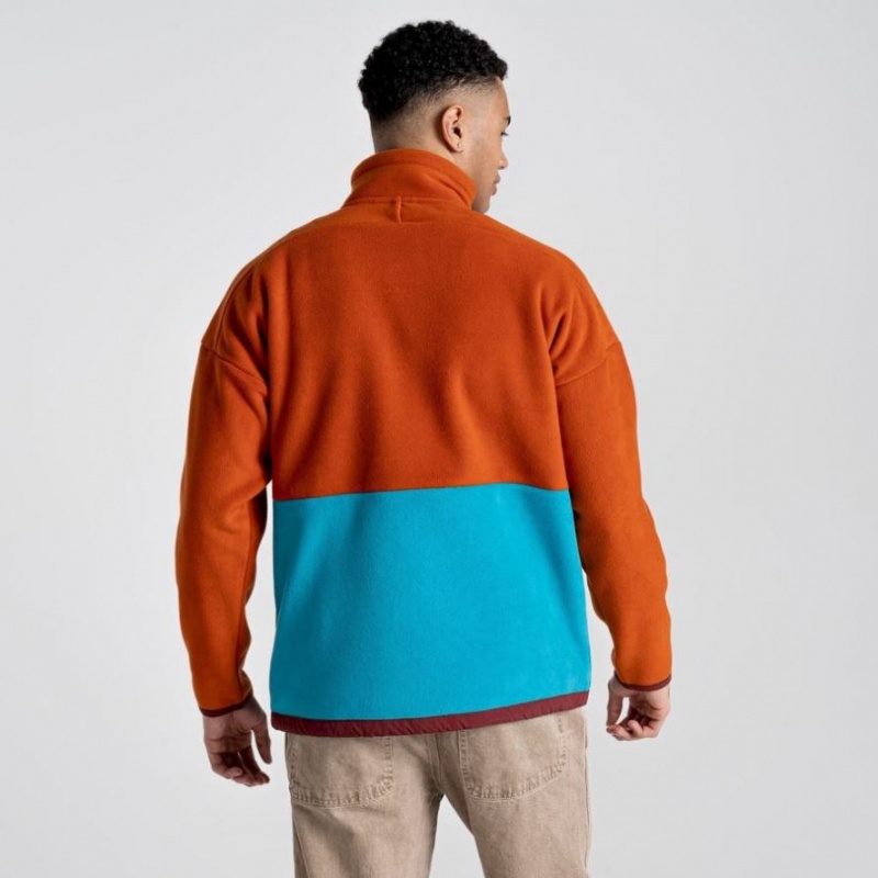 Craghoppers Spindle Half Zip Fleecegensere Herre Oransje Turkis | 5074QNUTE