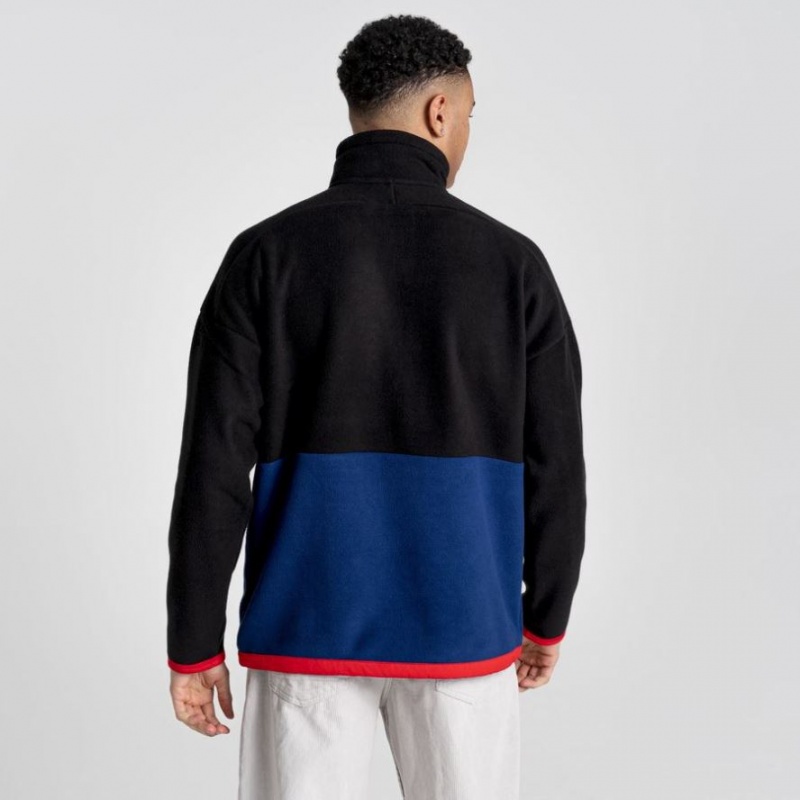 Craghoppers Spindle Half Zip Fleecegensere Herre Svarte Blå | 8715ZLYQS