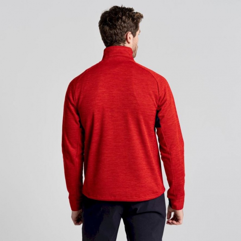 Craghoppers Tarbert Half Zip Fleecegensere Herre Rød | 3798YZFLO