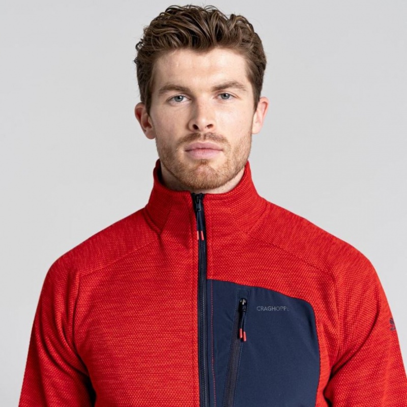 Craghoppers Tarbert Half Zip Fleecegensere Herre Rød | 3798YZFLO