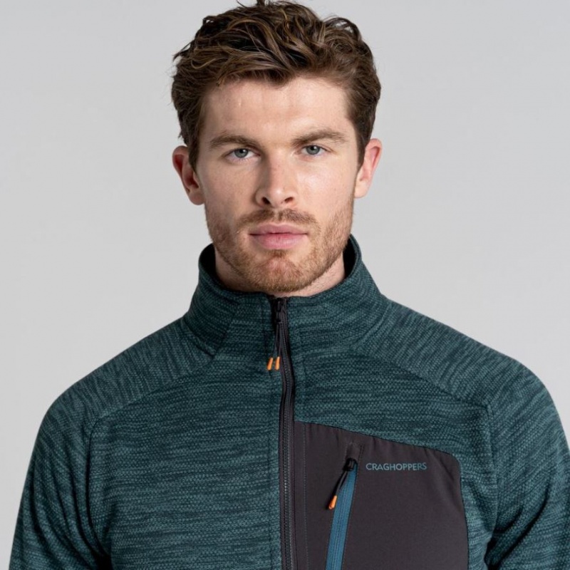 Craghoppers Tarbert Half Zip Fleecegensere Herre Grønn | 2705DUHNF