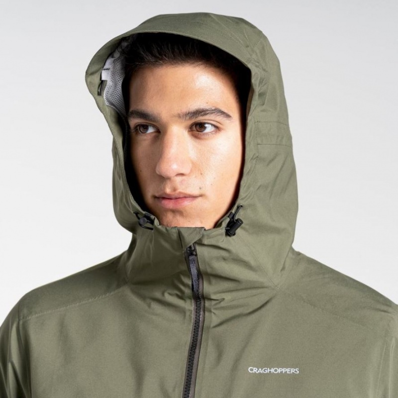 Craghoppers Toledo Gore Tex Jakke Herre Olivengrønne | 9203BQNVK