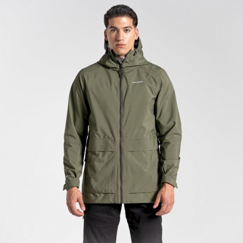 Craghoppers Toledo Gore Tex Jakke Herre Olivengrønne | 9203BQNVK