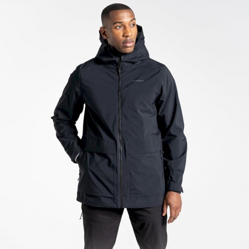 Craghoppers Toledo Gore Tex Jakke Herre Svarte | 0276UROWN