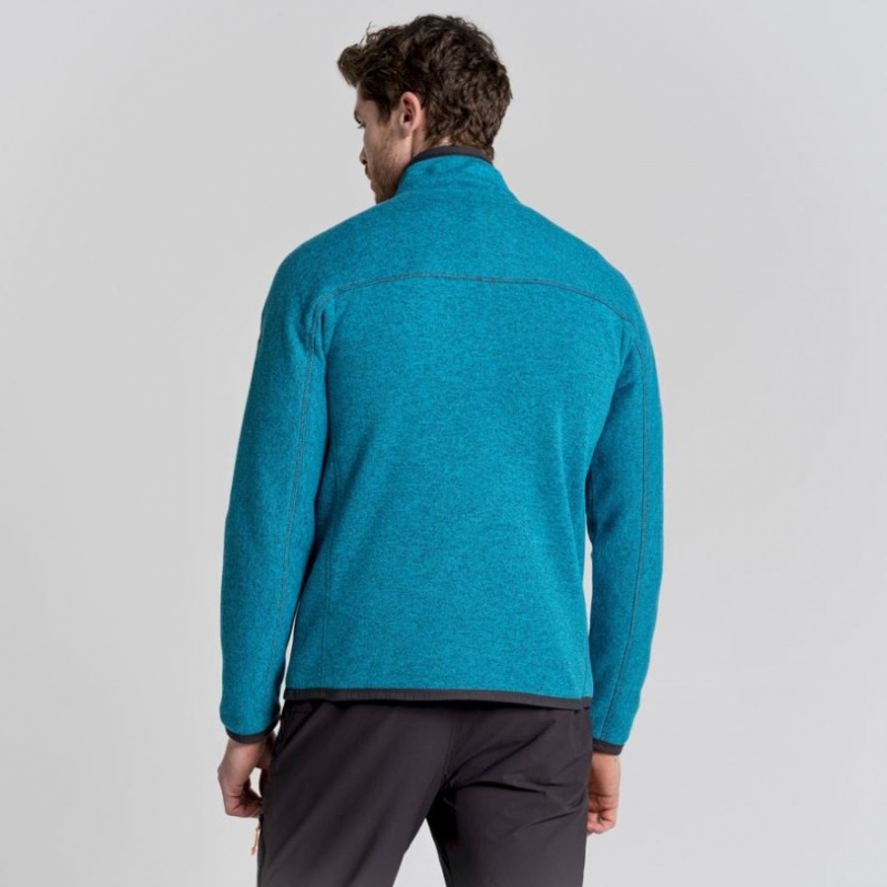 Craghoppers Torney Half Zip Fleecegensere Herre Turkis | 7492FKTPG