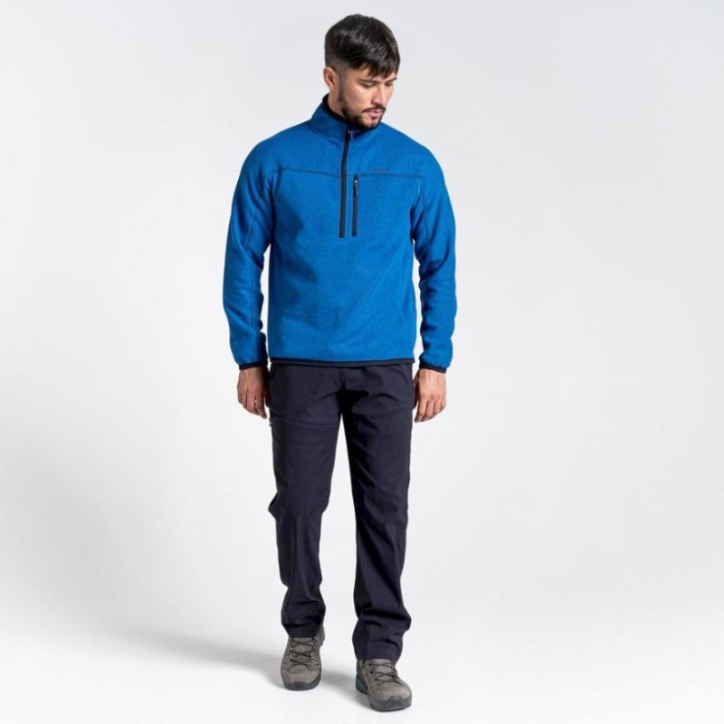 Craghoppers Torney Half Zip Fleecegensere Herre Blå | 9126LCFYB