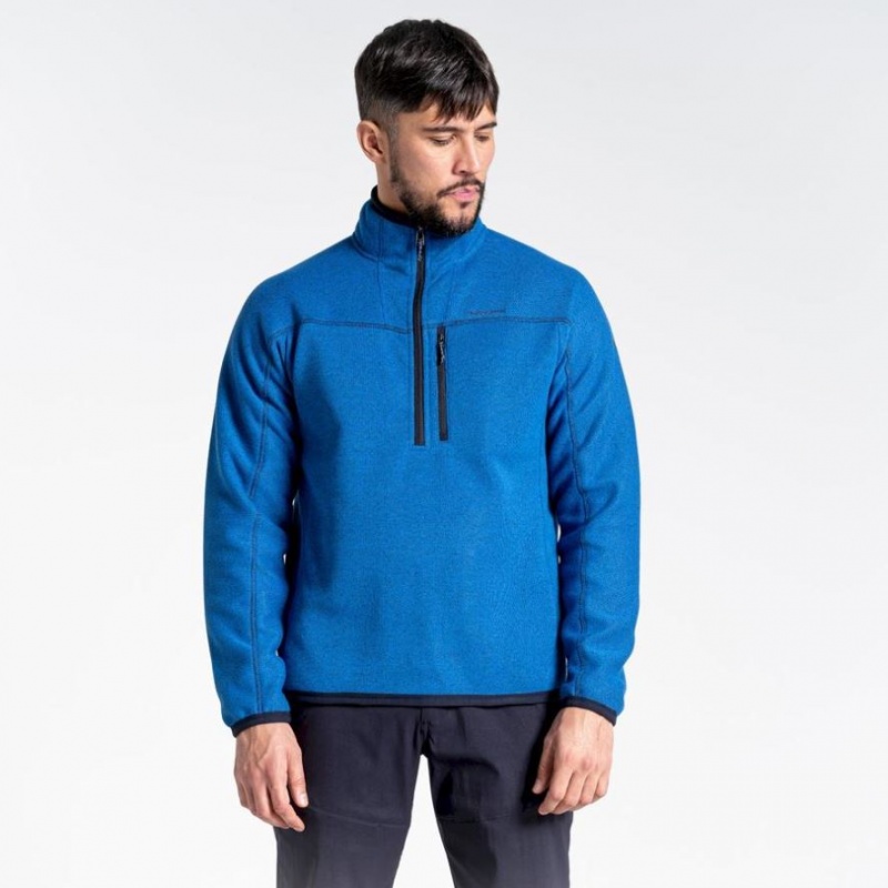 Craghoppers Torney Half Zip Fleecegensere Herre Blå | 9126LCFYB