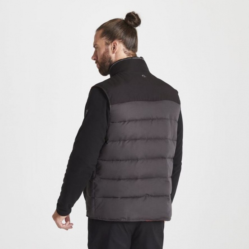 Craghoppers Trillick Downlike Vest Herre Svarte | 3842GDELA