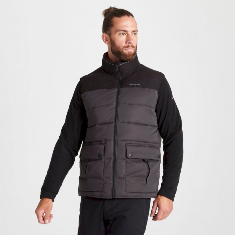 Craghoppers Trillick Downlike Vest Herre Svarte | 3842GDELA