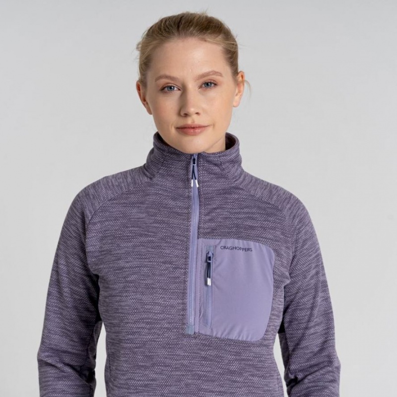 Craghoppers Trina Half Zip Fleecegensere Dame Lilla | 8319RZNSM