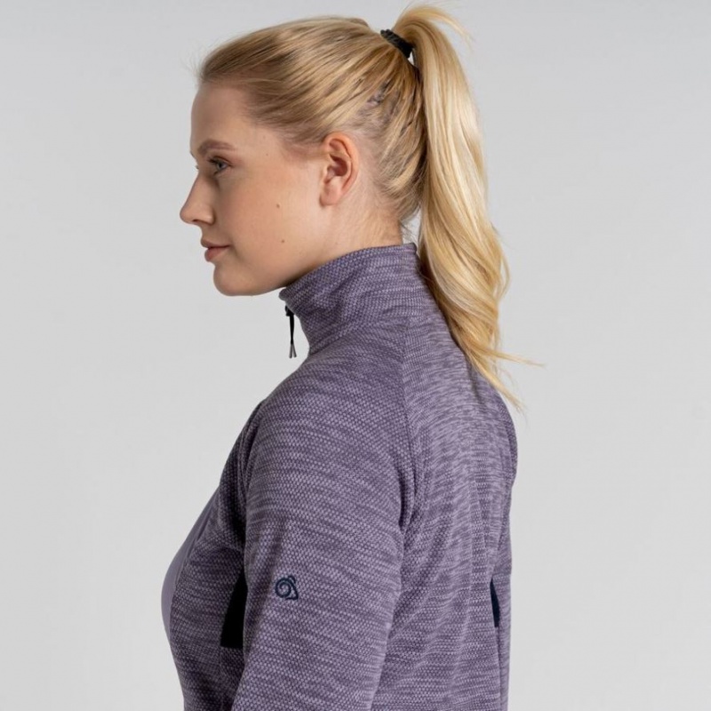 Craghoppers Trina Half Zip Fleecegensere Dame Lilla | 8319RZNSM