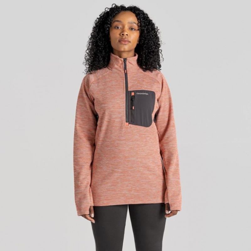 Craghoppers Trina Half Zip Fleecegensere Dame Korall | 1380NTZJF