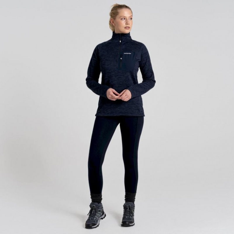 Craghoppers Trina Half Zip Fleecegensere Dame Marineblå | 1380CKNHX