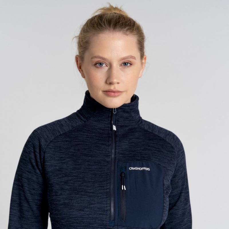 Craghoppers Trina Half Zip Fleecegensere Dame Marineblå | 1380CKNHX