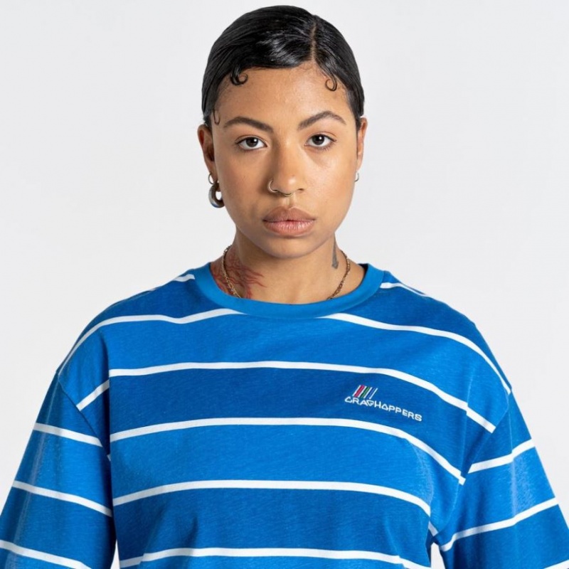 Craghoppers Ventura Kort Sleeve T-skjorte Dame Blå | 8769VTWBF