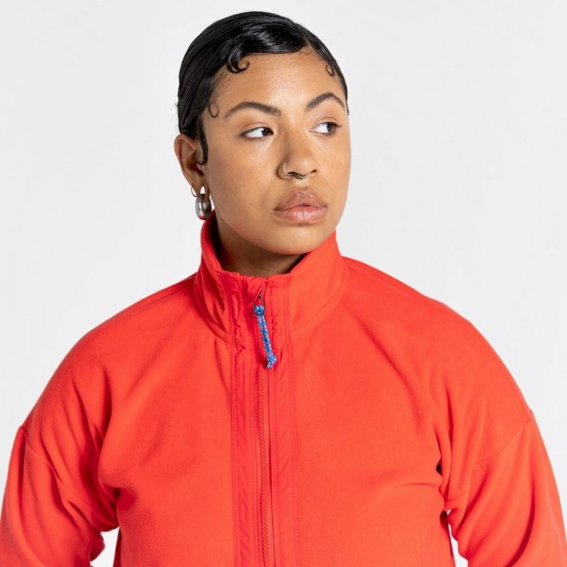 Craghoppers Welwood Half Zip Fleecegensere Dame Oransje Blå | 3175OYJXF