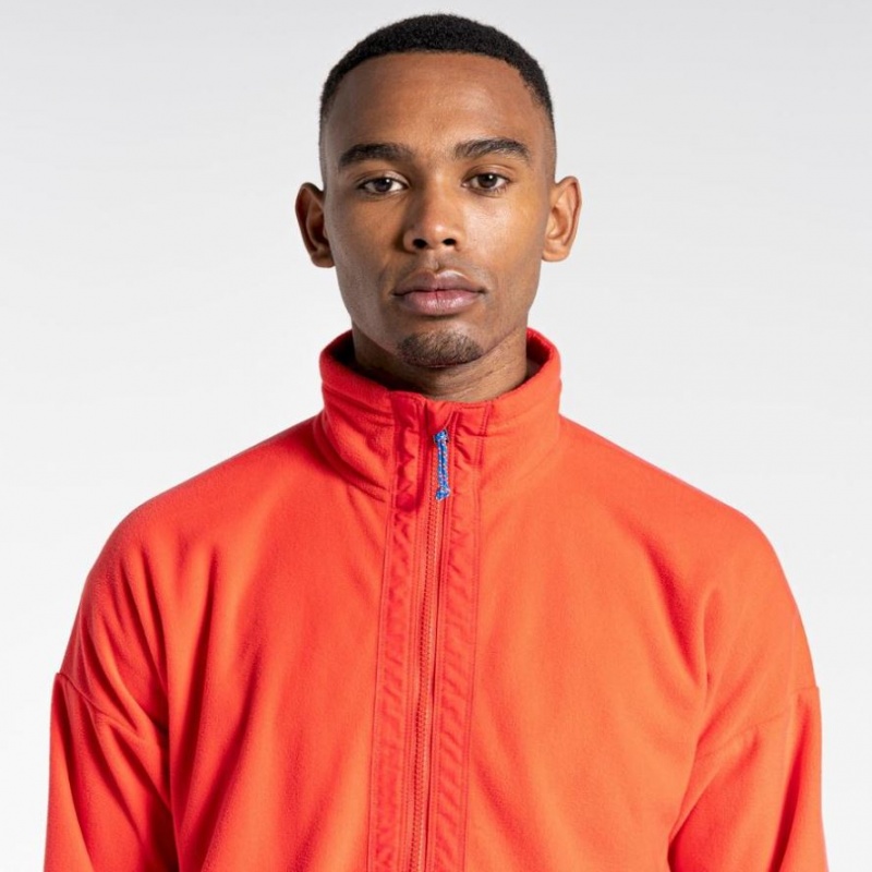 Craghoppers Welwood Half Zip Fleecegensere Herre Oransje Blå | 8596NBJSV